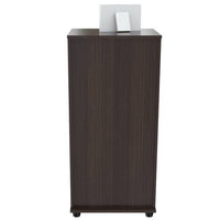 Espresso Wood Three Drawer Filing Cabinet