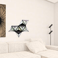 42" X 24" X 6" Black Diamante Wooden - Wall Decor