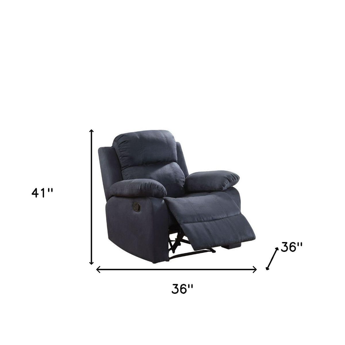 36" Brown Microfiber Recliner