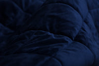 Navy Blue Microfiber Solid Color Plush Throw