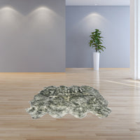 Gradient Gray Animal Print Area Rug