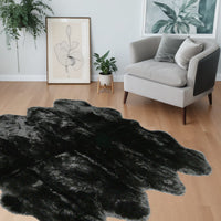 Gradient Gray Animal Print Area Rug