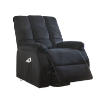 34" Gray Velvet Power Heated Massage Recliner