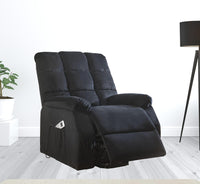 34" Gray Velvet Power Heated Massage Recliner