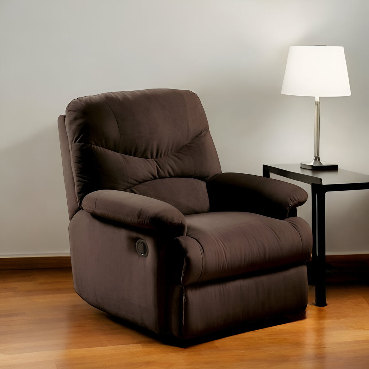 35" Chocolate Microfiber Recliner