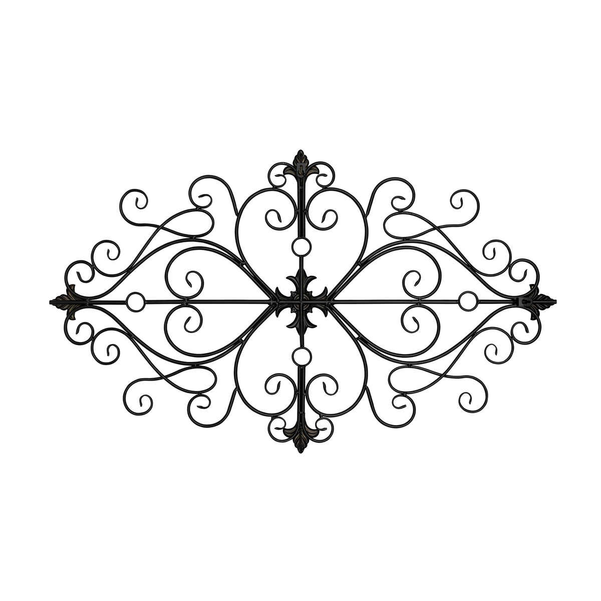 Black Traditional Metal Scroll Wall Decor