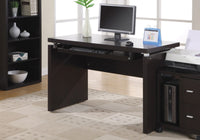 24" Brown Computer Desk With Two Drawers