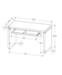 24" Brown Computer Desk With Two Drawers