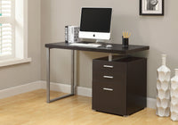 24" Gray and Black Computer Desk With Three Drawers