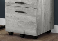 25.25" Grey Particle Board And Mdf Filing Cabinet With 3 Drawers