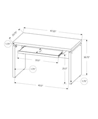 24" Brown Computer Desk With Two Drawers