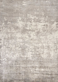 5'X7' Beige Hand Loomed Abstract Brushstroke Indoor Area Rug