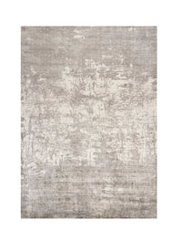 5'X7' Beige Hand Loomed Abstract Brushstroke Indoor Area Rug