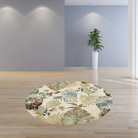 5' X 8'  Wool Ivory Or Blue Area Rug
