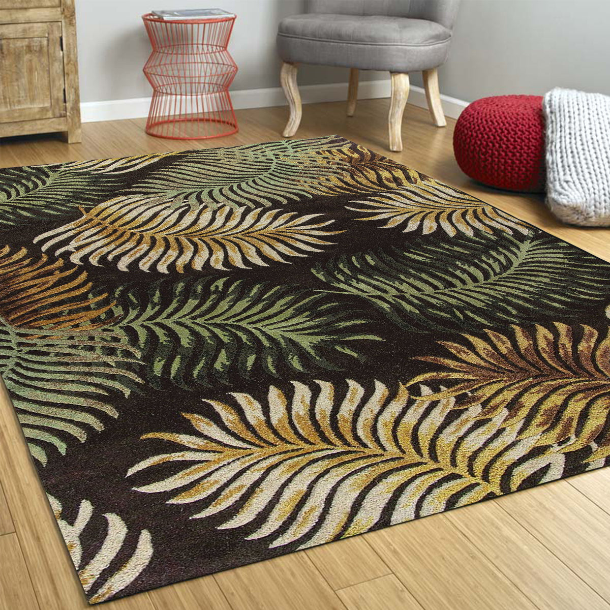 5' X 8'  Wool Espresso Area Rug