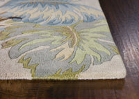 8' X 10' 6 Wool Ivory Or Blue Area Rug