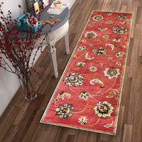 5' X 8' Sienna Floral Vine Wool Indoor Area Rug