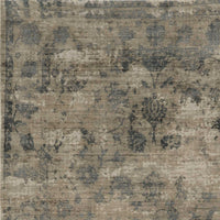 9' X 13' Viscose Sand Or Blue Area Rug