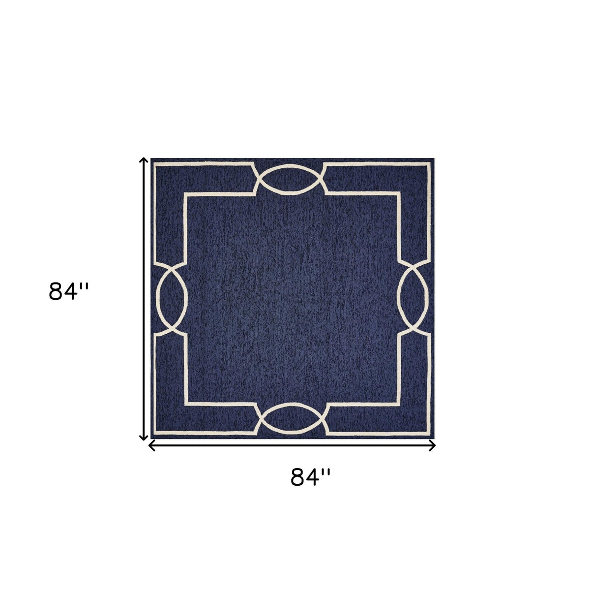 7' X 7' Ocean Blue Area Rug