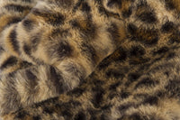 50" X 70" Brown and Black Faux Fur Leopard Plush Throw Blanket