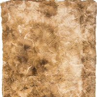 50" X 70" Taupe and Ivory Faux Fur Plush Throw Blanket