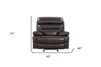 43" X 40" X 41" Brown  Power Reclining Chair