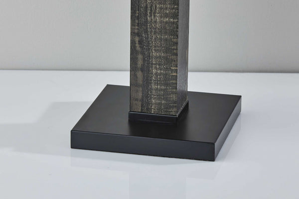 Black Wood Monument Table Lamp