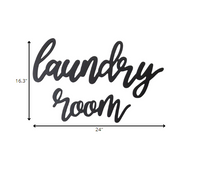 16" X 24" Black Laundry Room Wall Decor