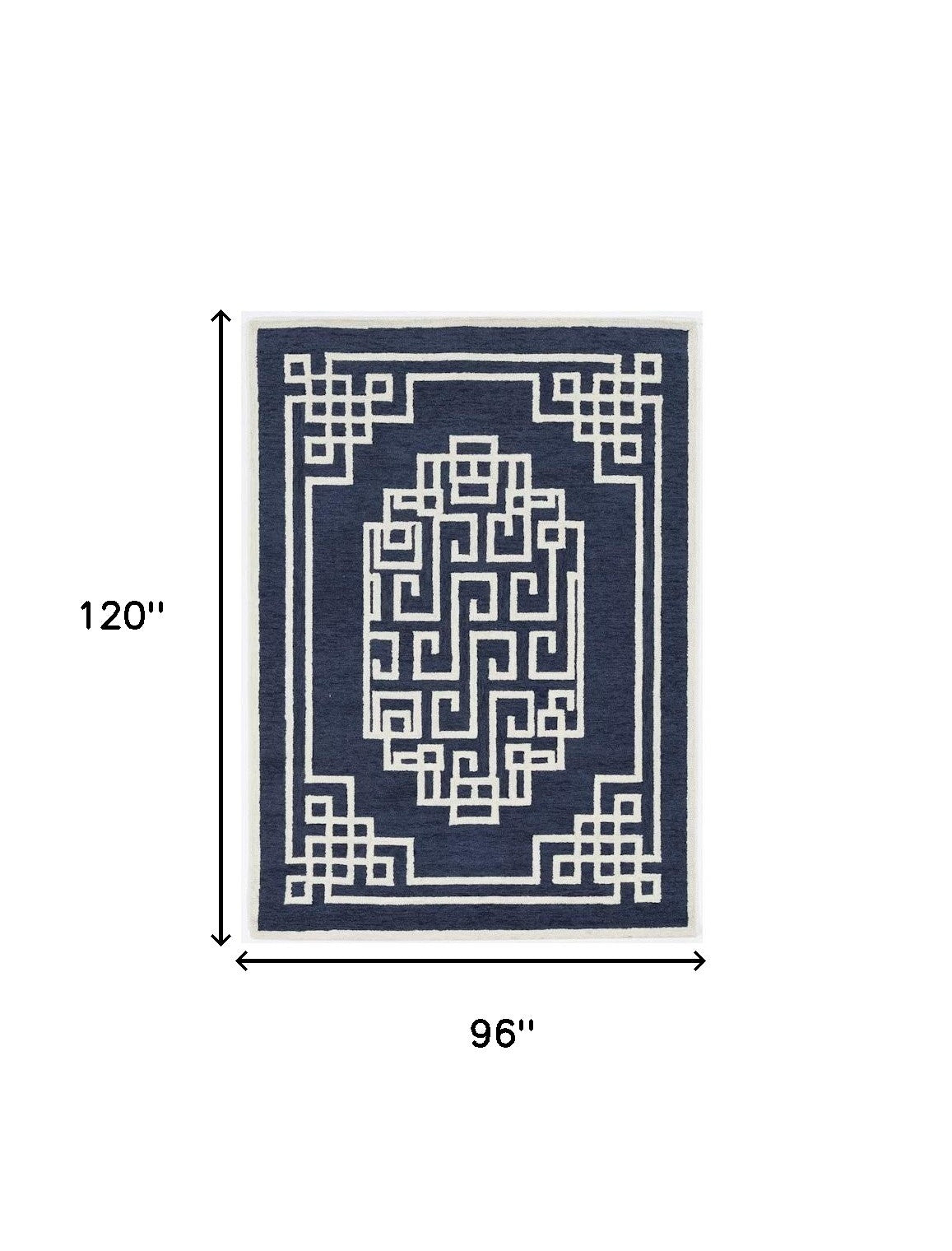 2' X 4' Ivory Wool Medallion Hand Tufted Area Rug