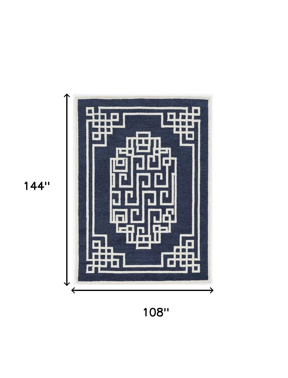 2' X 4' Ivory Wool Medallion Hand Tufted Area Rug