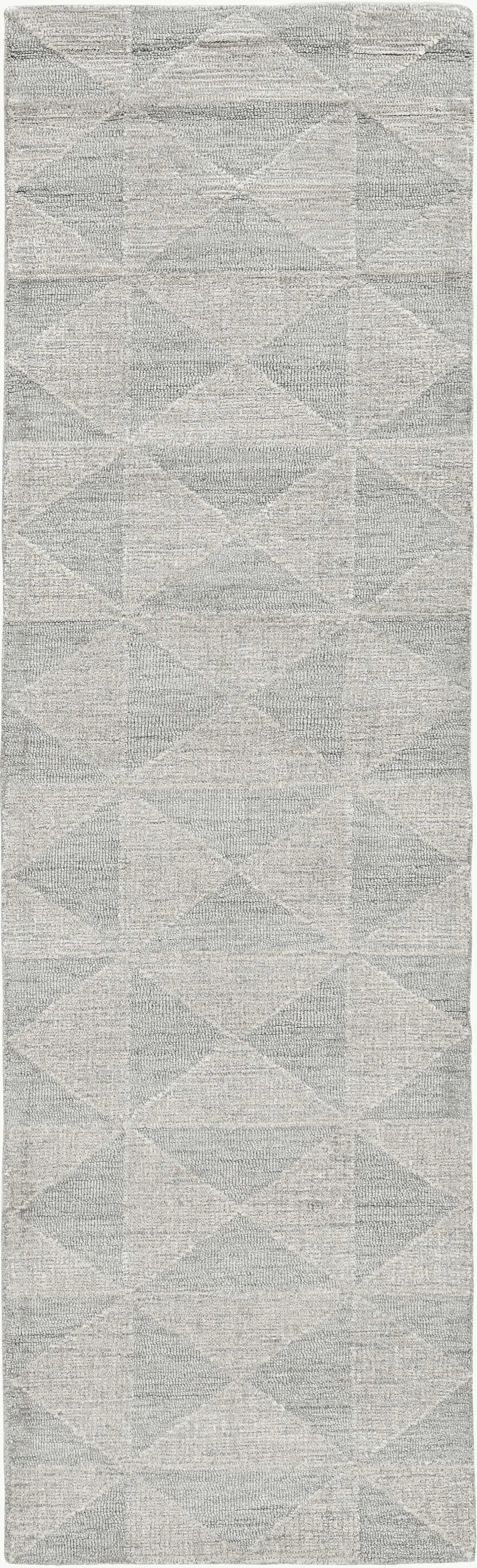 5' X 7' Ivory Geometric Pattern Wool Indoor Area Rug