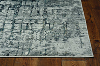 118 X 158 Ivory Or Grey Polypropylene And  Polyester Rug