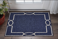 7' X 7' Ocean Blue Area Rug