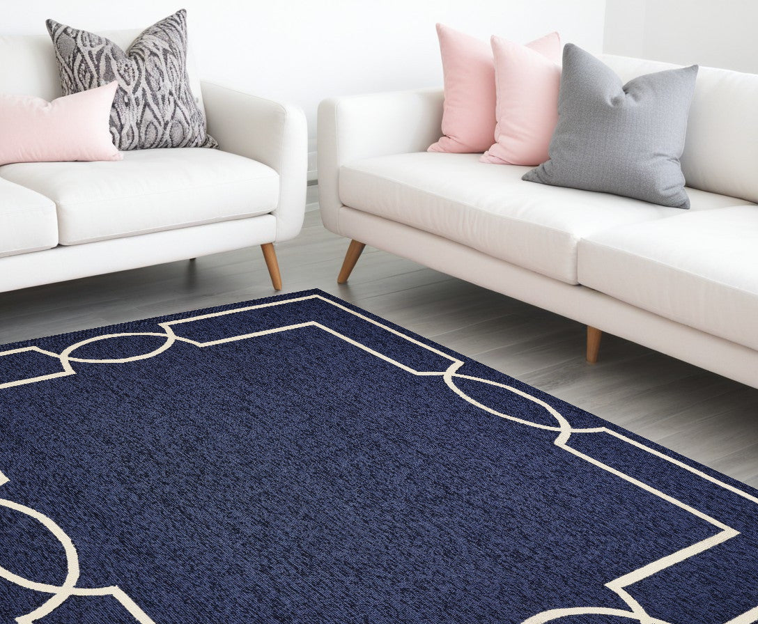 7' X 7' Ocean Blue Area Rug