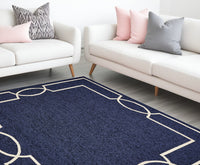 7' X 7' Ocean Blue Area Rug