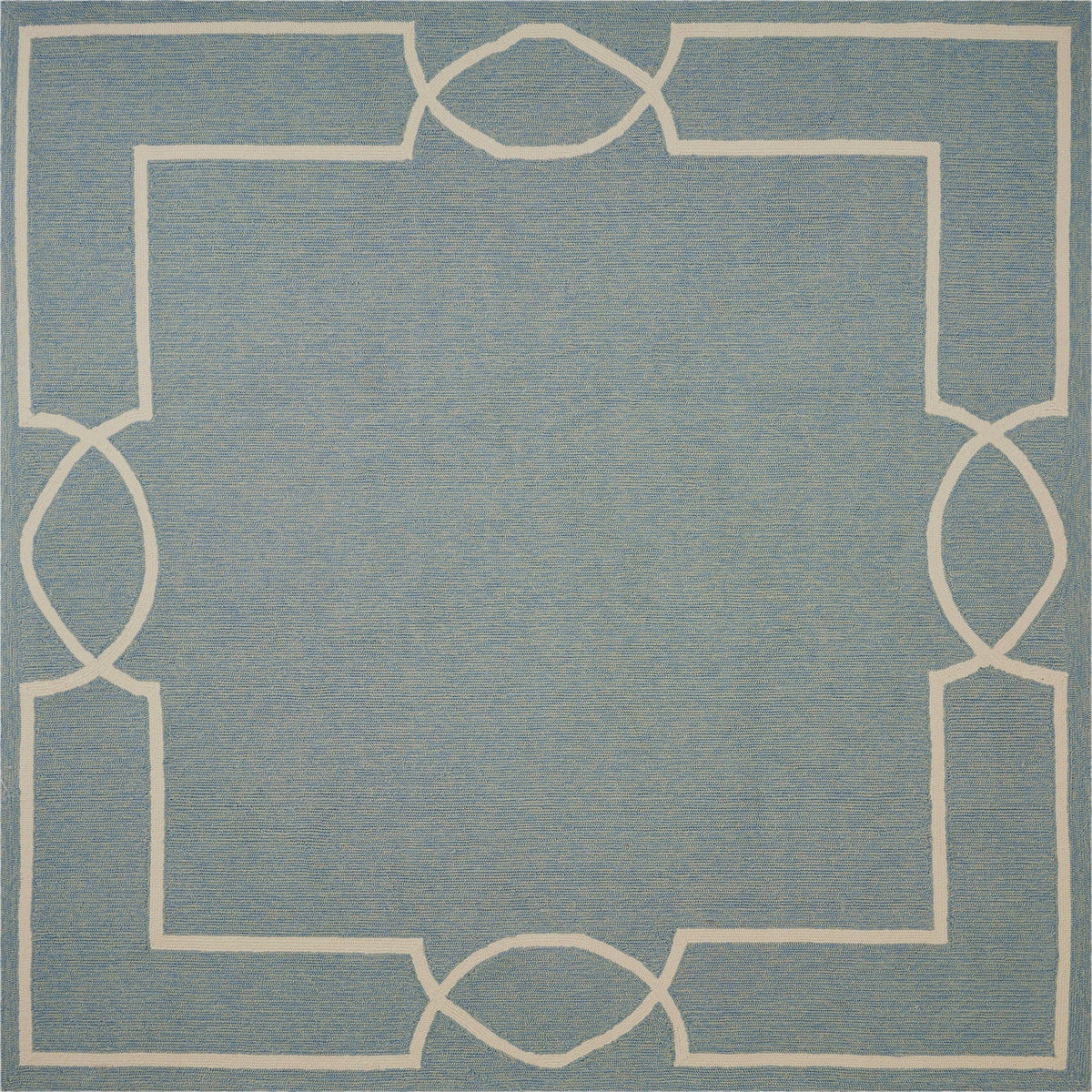 5'X8' Grey Blue Machine Woven Abstract Geometric Indoor Area Rug