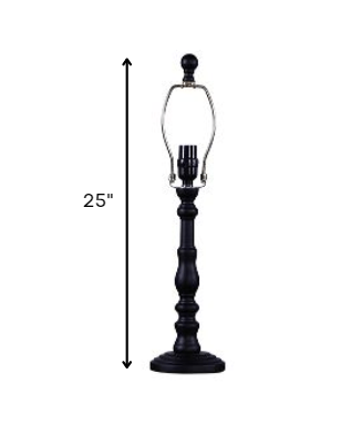 25" Black Urn Table Lamp