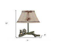 Squirrel Buddies Accent Lamp With Natural Shade