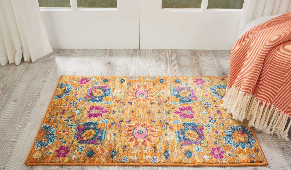 2' X 3' Sunset Floral Power Loom Area Rug