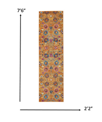 2' X 3' Sunset Floral Power Loom Area Rug