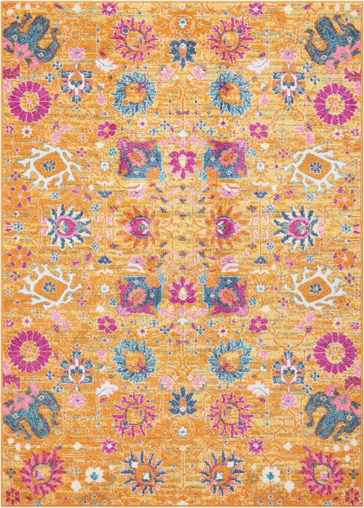 2' X 3' Sunset Floral Power Loom Area Rug