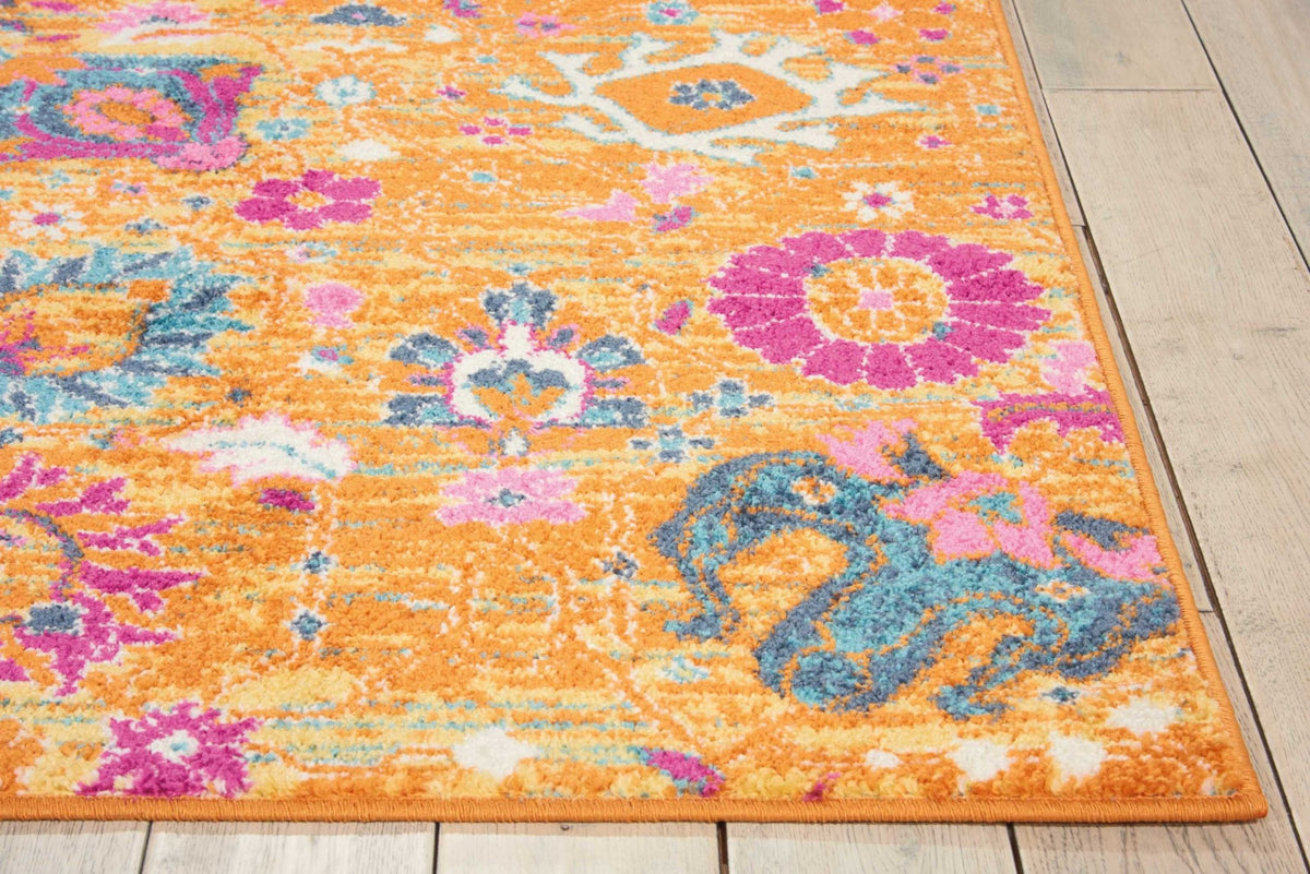 2' X 3' Sunset Floral Power Loom Area Rug