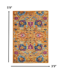 2' X 3' Sunset Floral Power Loom Area Rug