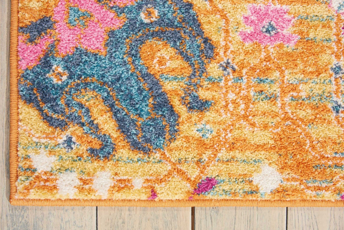 2' X 3' Sunset Floral Power Loom Area Rug