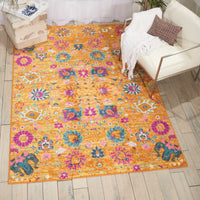 2' X 3' Sunset Floral Power Loom Area Rug