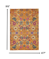 2' X 3' Sunset Floral Power Loom Area Rug