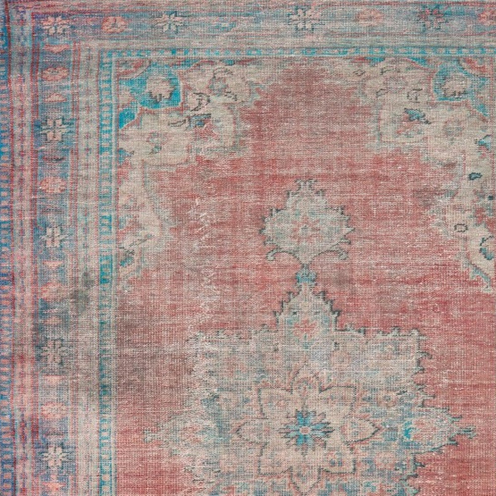 8’X10’ Red And Blue Oriental Area Rug