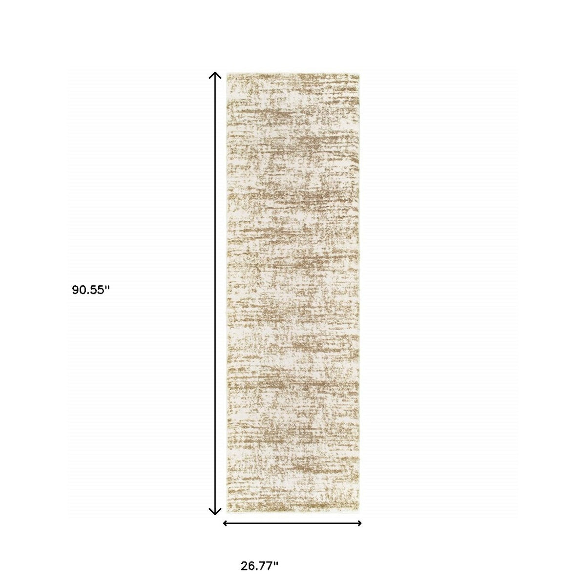 5' X 8' Ivory And Gray Abstract Strokes Area Rug