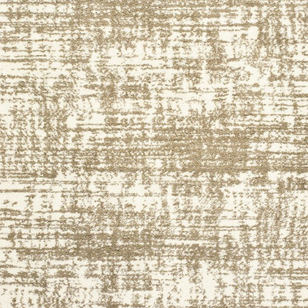 5' X 8' Ivory And Gray Abstract Strokes Area Rug