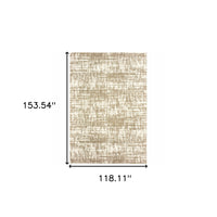 5' X 8' Ivory And Gray Abstract Strokes Area Rug